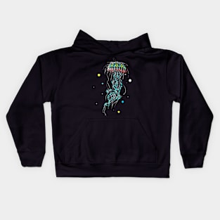 Scribble Glow JellyFish Kids Hoodie